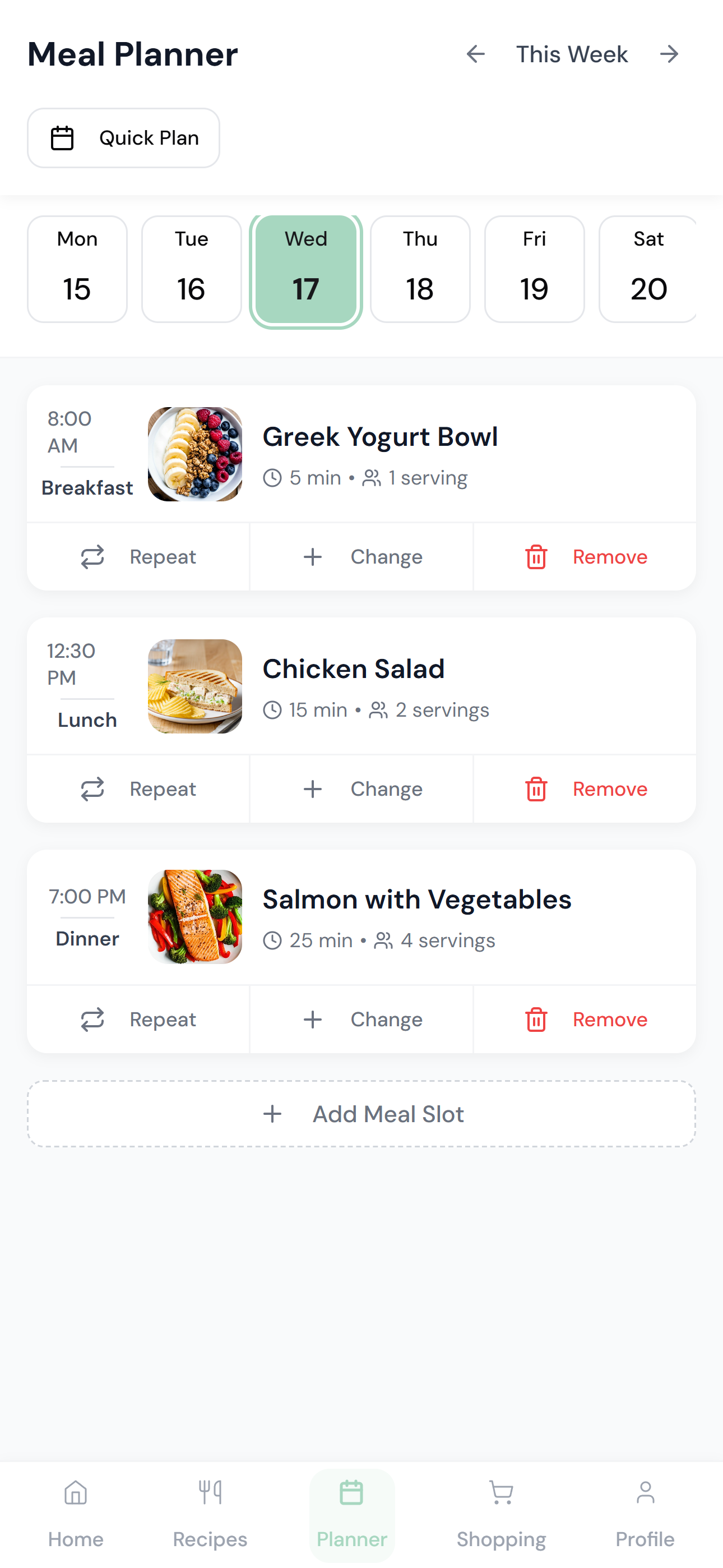 Personalized Meal Planning